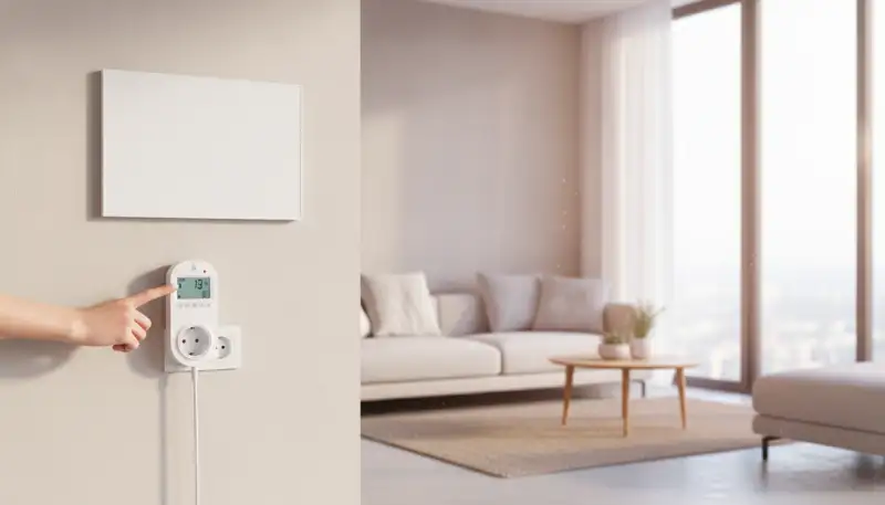 Steckthermostat für Infrarotheizung richtig einstellen